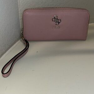 GUESS Pink Wristlet Wallet